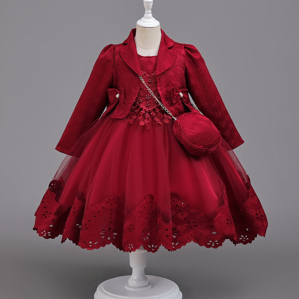 Baby Clothing High End - Hetiso meninas princesa vestido de baile
