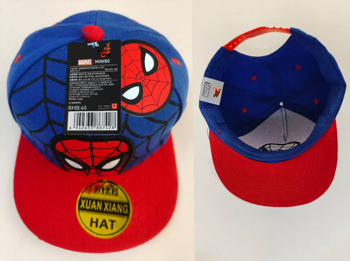 Baby Clothing Usa - Bonés de Homem-Aranha de Desenho Animado
